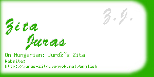 zita juras business card